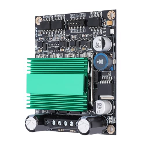 Jectse DC Motor Driver Module, 100A Dual Channel H Bridge Optocoupler Isolation with Heat Sink, for DIY Robot High Power Applications