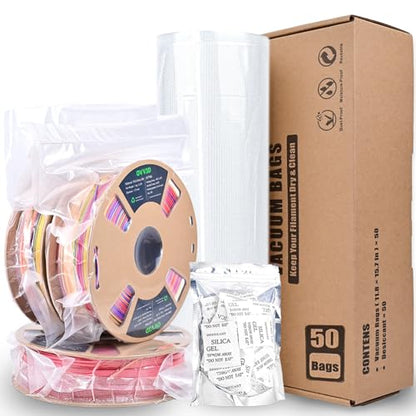 Filament Storage Bags 50 Pcs for Vacuum Sealer with 50 Desiccants, 15.7X11.8in Only Filament Bags and Desiccants, Without Sealer Machine - style: 50 Bags without Vacuum Sealer