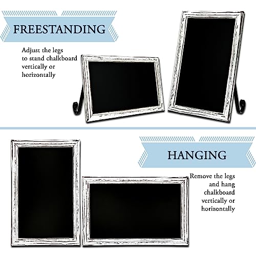 11"x17" Tabletop Chalkboard Sign with Stand - White - color: White, size: 11"W x 17"H