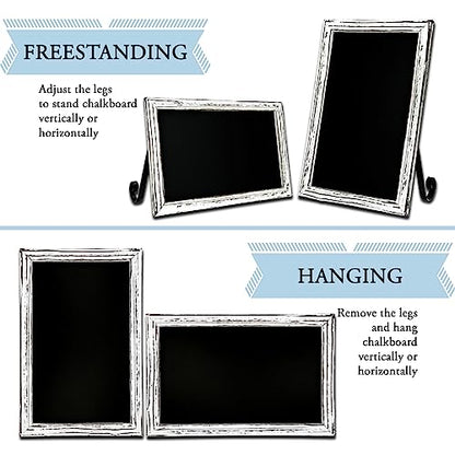 11"x17" Tabletop Chalkboard Sign with Stand - White - color: White, size: 11"W x 17"H