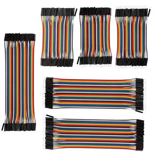 240pcs Multi-Color Dupont Wire 40pin Male to Male 40pin Male to Female 40pin Female to Female Breadboard Jumper Wires Ribbon Cable Line Connector Kit(10cm+20cm) - size: 40pin 10+20CM (M/M,F/F,M/F)