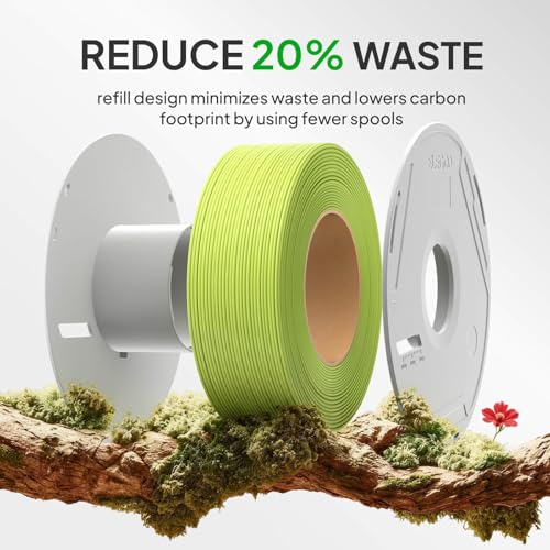 ELEGOO PLA Basic 3D Printer Filament with Reusable Spool Green 1KG 1.75mm - color: Pla Green