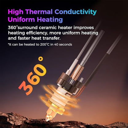 Creality Official K2 SE Ceramic Heating Block Hotend Kit, with Unicorn Quick Swap Nozzle, 300°C High Temperature Resistant and 600mm/s High-Speed Printing Hotend for 3D Printer Creality K2 SE Combo - style: K2 SE
