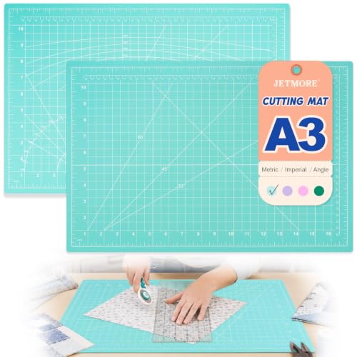 JETMORE Cutting Mat, 1 PC 12"x18" Fabric Cutting Mat for Craft, DIY, Hobby - color: Light Green