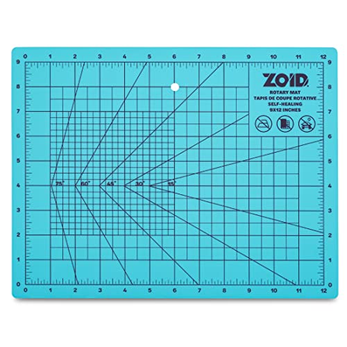 Zoid 9" x 12" Self-Healing Cutting Mat, PVC Grid Mat, Crafting and Sewing Mat for Multiple Projects, Arts and Crafts, Silhouette Cutting, Cyan/Purple BP - style: 9" X 12"