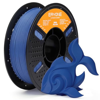 ERYONE Matte PLA Basic 3D Printer Filament 1.75 +/- 0.03mm, Matte Filament 1KG(2.2LBS) Spool, Classic Blue - color: Lite Matte Classic Blue