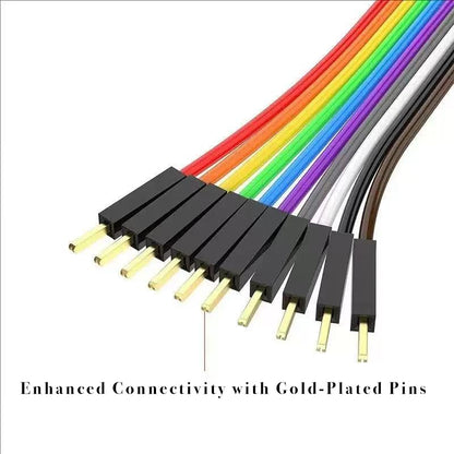 120PCS Real Pure Copper Breadboard Jumper Wires Conducts Electricity Well,Multicolored OFC Dupont Wire for Arduino ESP32 Raspberry Pi DIY Projects,All Copper Wires M-M/F-F/M-F,8 inches