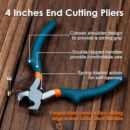 4 Inches Mini End Nipper Pliers Precision Wire End Cutting Plier End Cutting Pliers Micro Jewelry Beading Making Tool Convex Shoulder Grip Precision Handcraft Making Hand Tool - style: Mini End Nipper Pliers