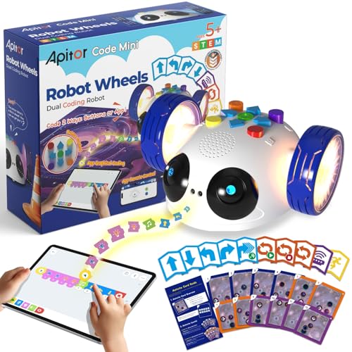 Apitor Robot Wheels STEM Learning Kit Coding Robot for Kids Ages 5-8