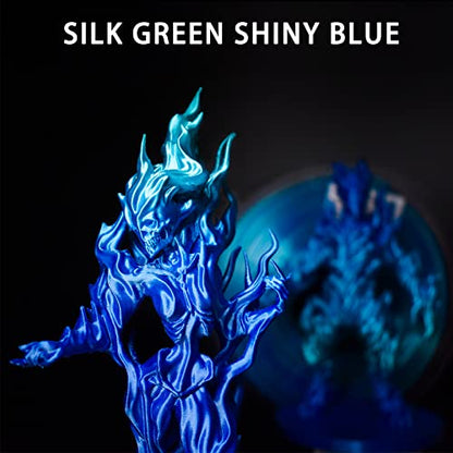 PLA 3D Printer Filament, PLA Filament Silk Green Shiny Blue PLA Filament 1.75mm +/- 0.02mm, 3D Printing Filament 1kg/2.2lbs - color: Silk Shiny Blue Green