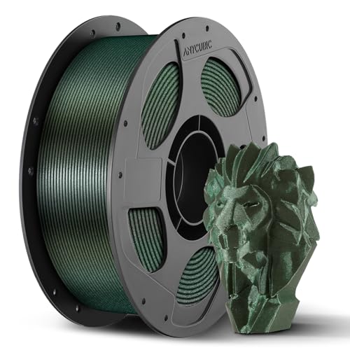ANYCUBIC Galaxy PLA 3D Printer Filament, Sparkle Glitter PLA, Chameleon Changing Colors, 3D Printing PLA Filament 1.75mm Dimensional Accuracy +/- 0.03mm, 1KG Spool (2.2 lbs), Galaxy Green - color: 1kg Galaxy Green
