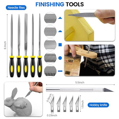 45 Pcs 3D Printer Tool Kit, 3D Printer Accessories Includes Nozzle Cleaning Kit, Deburring Tool, Files, Pliers, Removal Scrapers Suitable for 3D Print Removing, Cleaning, Finishing - style: 45PCS