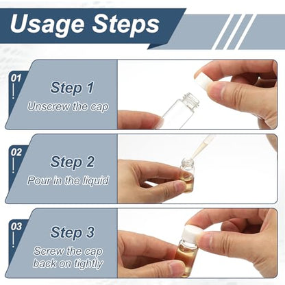 PATIKIL 10Pcs 5ml Clear Glass Vials Sample Vials with Screw Cap Reagent - size: 5ml