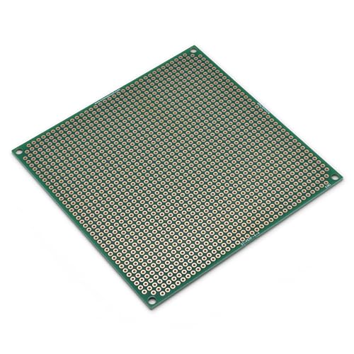 Double Sided ENIG Perf Board, PCB Board, Electronic Circuit Board for DIY Prototype Circuit, FR4, Plated Through Hole Solder Prototype Board, ST-PERF (4" x 4") - style: 4" x 4"