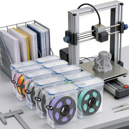 Filament Storage Box 16 Pack with Desiccants for 3D Printing