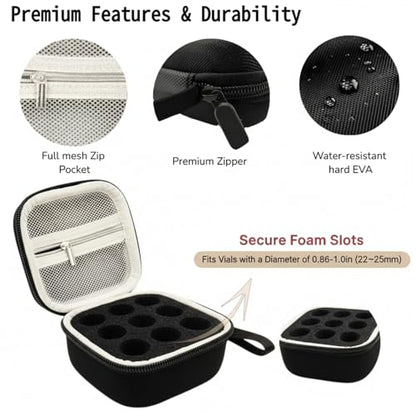 Peptide Case for Fridge, Peptide Case for 5-10ml Vials-9 Slots - size: 10ml-9 Slots