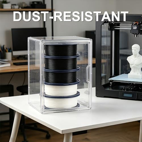 Acrylic Filament Storage Box Compatible with SUNLU PLA 3D Printer Filament, Filament Container Holder for Bambu Filament