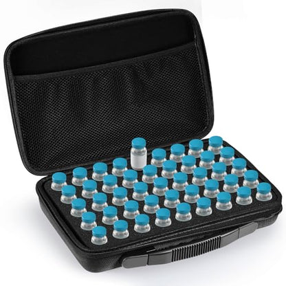 Teenyyou 45 Slots Peptide Case for Fridge Fits Standard 10ml Vials - color: Black, size: 45 Slots, style: Solid