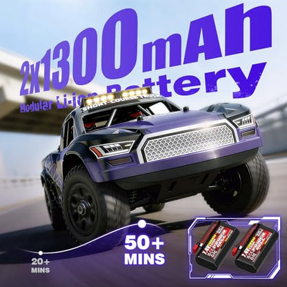 X-TMAGA 1:16 All Terrain RC Cars, 4WD Off-Road Remote Control Car (HS16-83) - color: Purple