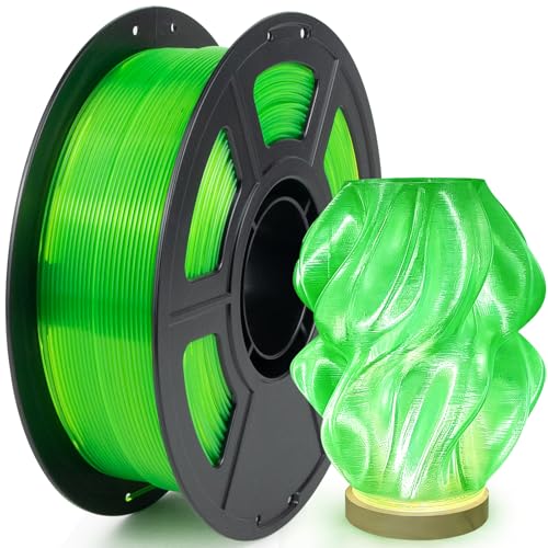 IEMAI PETG Filament 1.75mm, Transparent Fluorescent Green 1kg - color: Transparent Fluorescent Green