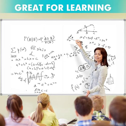 JILoffice Large Magnetic White Board, Dry Erase Whiteboard 96 x 48 Inch, 2 Pack, Silver Aluminum Frame Wall Mounted Board for Office Home and School - size: 2 Pack 96 x 48 Inch