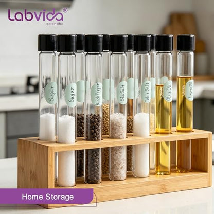 40pcs 30ml Serological Test Tubes with Black Bakelite Screw Caps - color: 40pcs of Vol.30ml with black screw caps