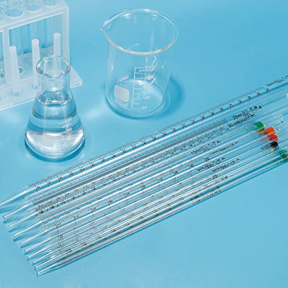 PATIKIL Graduated Dropper Pipettes, 4 Pcs 5ml Reusable Borosilicate Glass Pipette for Transfer Liquid for Laboratory, Chemistry, Clear - size: 5ml