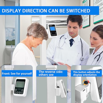 Professional Digital Physicians Scale，Ultrasonic Height and Weight Scale，Multifunctional Medical Measuring Scale for Weight and Height Measurement,Weight Capacity 440 lbs / 35.4”-78.7” - color: Smart weight and height scale