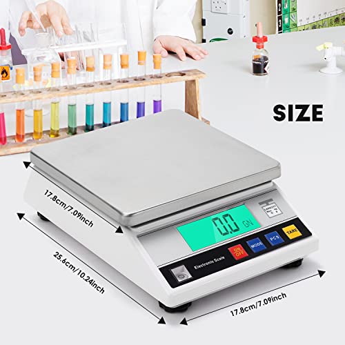 CGOLDENWALL High Precision Digital Accurate Analytical Electronic Balance Laboratory Lab Scale Industrial Weighing and Counting Scale with Counting Function CE 0.1g (3kg, 0.1g) - size: 3kg
