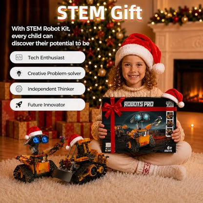 STEM Robot Building Kit with Remote Control STEM Gift for BoysAges 8-13