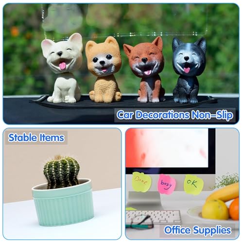 JUNEBRUSHS 350 Pieces Double Sided Sticky Dots, Sticky Tack for Wall Hanging Removable Poster Putty Clear Round Putty No Trace Adhesive Sticky Putty for Balloon Craft DIY Art Office Supplies (6 mm) - size: 6mm