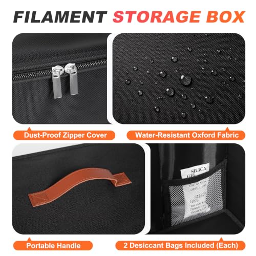 3D Printer Filament Storage Box, 4 Pack, Filament Container for 3D Printing - size: 4 Pack