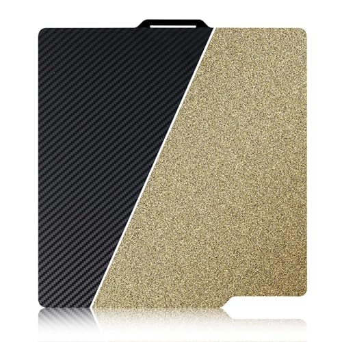 IdeaFormer Smooth Carbon Fiber PET+Textured PEI Build Plate 257x257mm, X2D P2S P1S A1 PEI Spring Steel Sheet Bed for Bambu Lab X2D X1 X1C P1P P1S P2S X1E A1 3D Printer - color: Smooth PET+Textured PEI