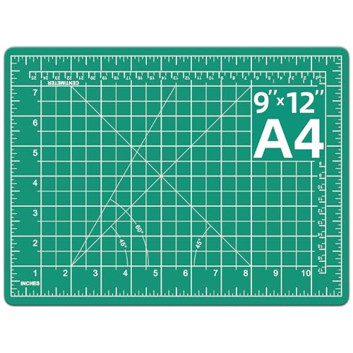 DIYSELF 9in×12in Cutting Mat, A4 Craft Mat for Sewing, Paper Craft Tools - color: Green, size: 12"L x 9"W