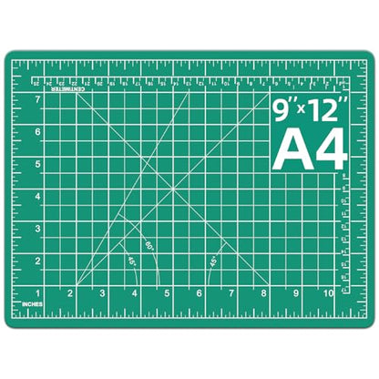 DIYSELF 9in×12in Cutting Mat, A4 Craft Mat for Sewing, Paper Craft Tools - color: Green, size: 12"L x 9"W