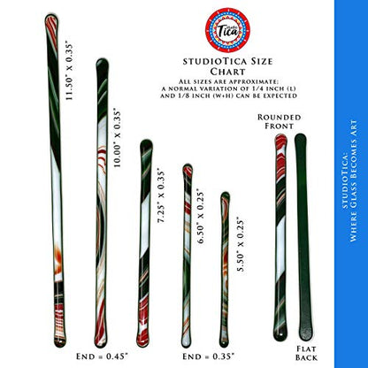 studioTica Handmade Glass Swizzle Sticks: Dragon's Breath, Set of 5 - color: Dragon's Breath