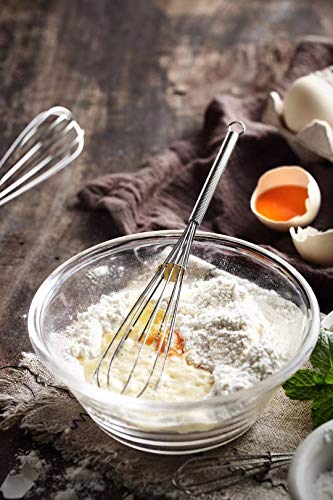 Mini Whisk 6 Pack - 2pk of 8”, 2pk of 7.2” and 2pk of 5” - Stainless Steel - size: 2pk of 8" and 2 of 7.2" and 2 of 5"