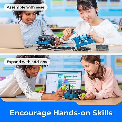 Makeblock mBot2 Coding Robot for Kids, Code Learning Support Scratch & Python Programming, Robotics Kit for Kids Ages 8-14 and up, Building STEM Robot Toys Gifts for Boys Girls - size: Set of 1