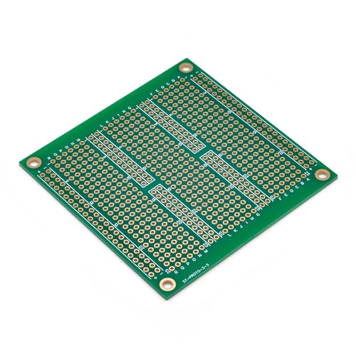 Double Sided ENIG Protoboard, Solderable Breadboard, Electronic Circuit Board for DIY Prototype Circuit, FR4, Plated Through Hole Solder Prototype Board, ST-PROTO-3-3 (3" x 3") - style: 3" x 3"