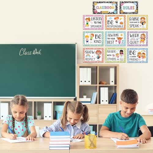 JarThenaAMCS Classroom Rules Posters Back to School Bulletin Board Decor