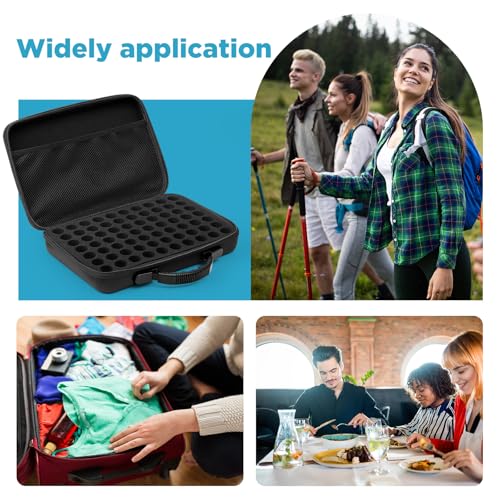 Teenyyou 70 Slots Peptide Case for Fridge Fits Standard 10ml Vials - color: Black, size: 70 Slots, style: Solid