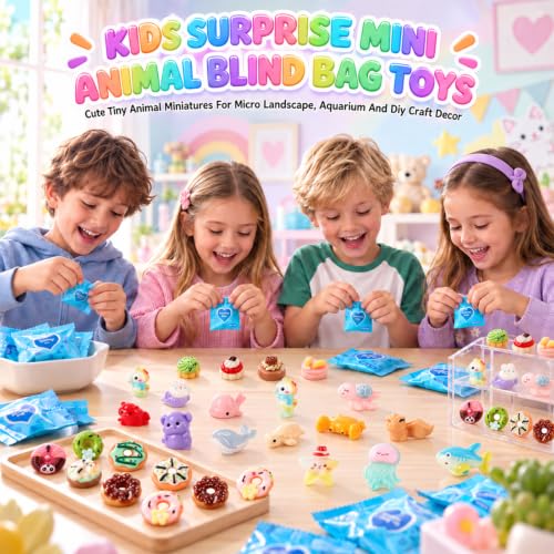 60Pcs Mini Resin Models, Mystery Bag Mini Resin Donut Styles A - color: Multicolor