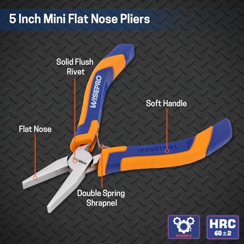 5 Inch Mini Flat Nose Pliers, Smooth Jaw Pliers, for Jewelry/Craft Making, Repairing - style: 5 Inch Flat Nose Pliers