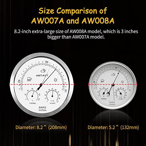 3-in-1 Imperial Weather Station 5.2'' Dial Mechanical Barometer - size: 5.2" Diameter
