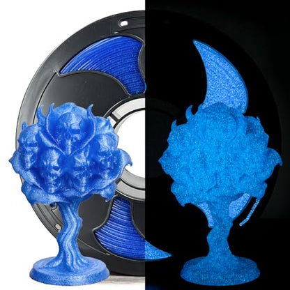 Glowworm Firefly Blue Glow in Dark PLA 1.75mm 1kg Luminous 3D Filament FDM - color: E_pla-22 Glowworm Blue