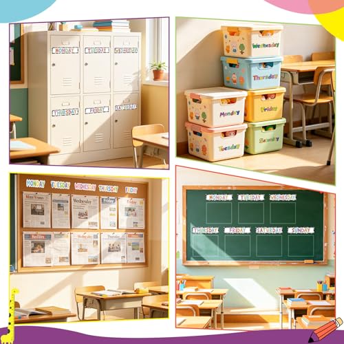 42 PCS Days of The Week Stickers for Drawers and Clothes Organizer