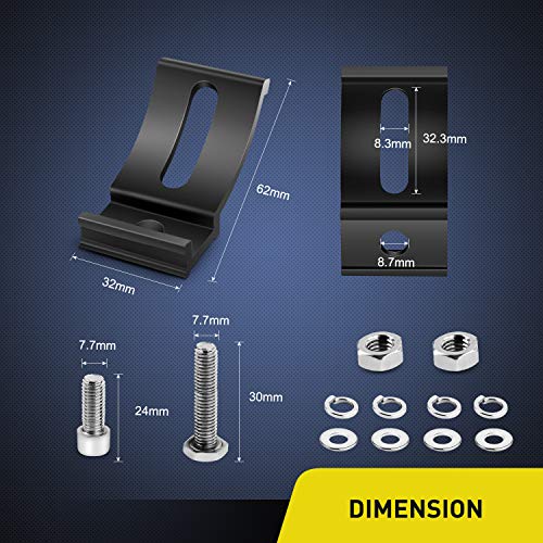 Nilight 2PCS Base Mounting Brackets Universal Slide Bracket Kits for LED Light Bar, Model: 90035B - color: Slide Bracket