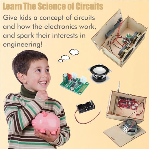 STEM Toys for Ages 8-13 Boys Birthday Return Gifts for 9 10 11 12 14 15 16 Year Old Kids Teen Building Speaker Radio Science Engineering Kit DIY Electronics Project Cool Stuff Gadgets Party Favor