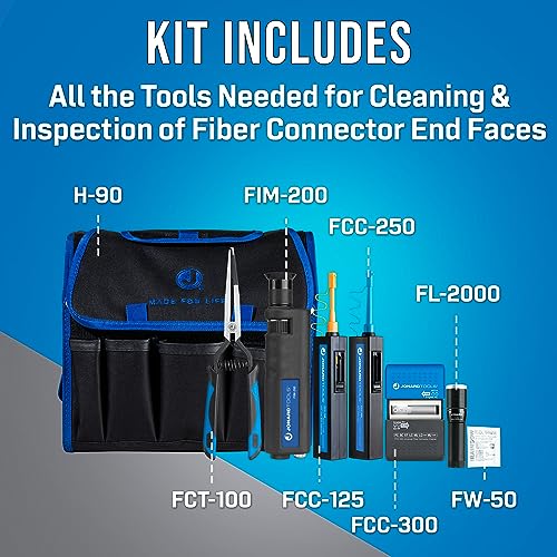 Jonard Tools TK-188 Fiber Optic Connector Cleaning and Inspection Kit with 200x Microscope - style: Basic Kit + 200x Microscope