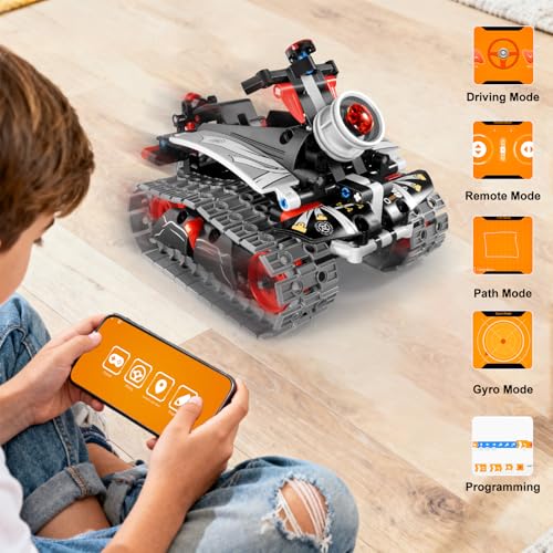 3 in 1 Robot Building Kits - STEM Toys for Kids 6 7 8 9 10 11 12+ Year Old, Birthday Gifts for Boys, Remote APP Control Coding Projects, Science DIY Robotics Kit